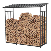 Portalegna da Esterno Yakutat Legnaia con Telo Protettivo e Tettuccio 185x180x70 cm casa.pro