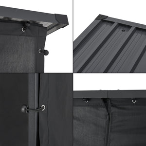 Portalegna da Esterno Yakutat Legnaia con Telo Protettivo e Tettuccio 185x180x70 cm casa.pro