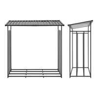 Portalegna da Esterno Yakutat Legnaia con Telo Protettivo e Tettuccio 185x180x70 cm casa.pro