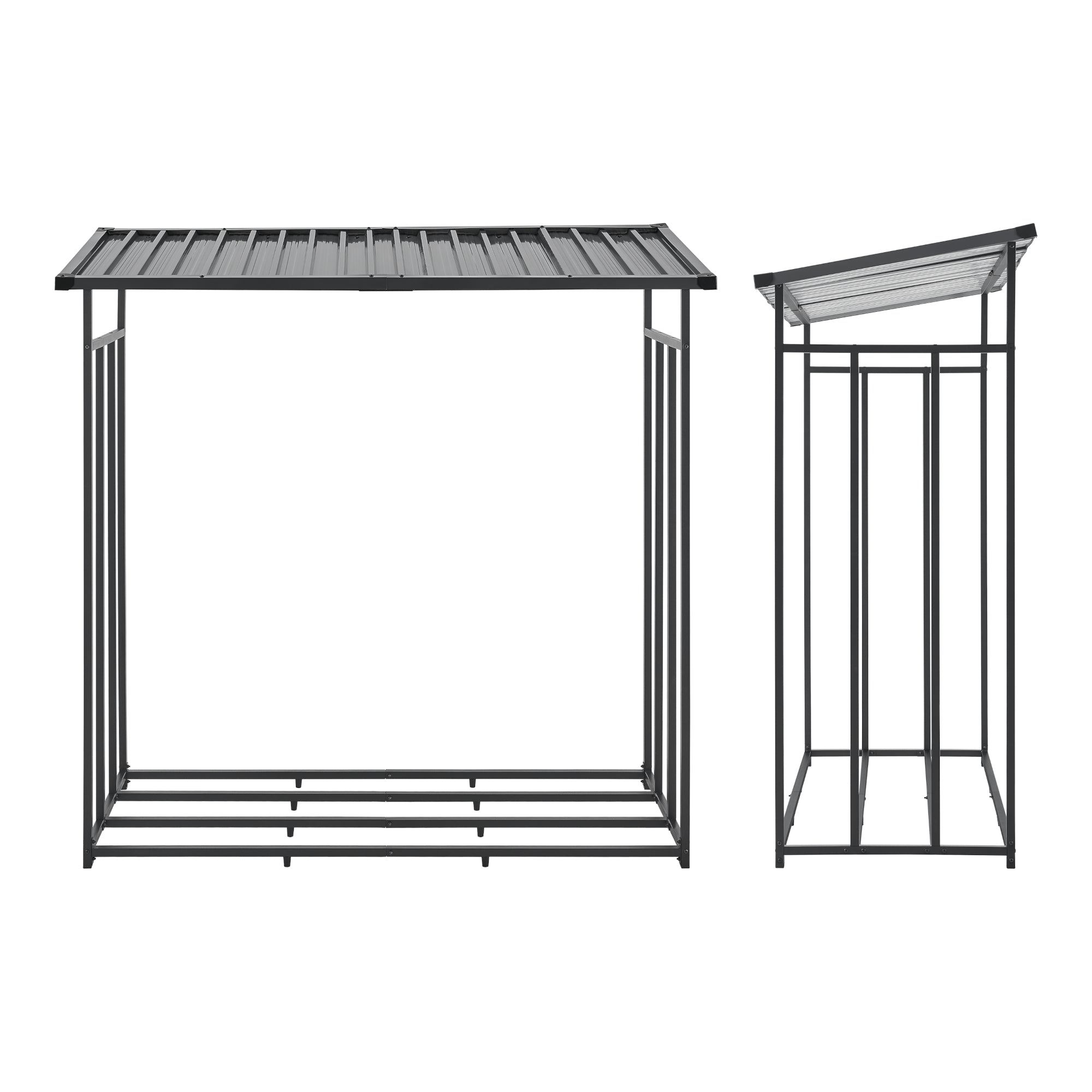 Portalegna da Esterno Yakutat Legnaia con Telo Protettivo e Tettuccio 185x180x70 cm casa.pro