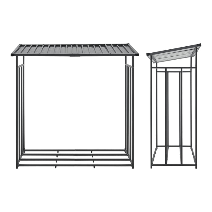 Portalegna da Esterno Yakutat Legnaia con Telo Protettivo e Tettuccio 185x180x70 cm casa.pro