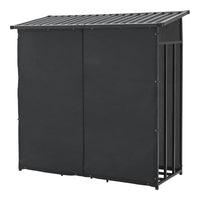 Portalegna da Esterno Yakutat Legnaia con Telo Protettivo e Tettuccio 185x180x70 cm casa.pro