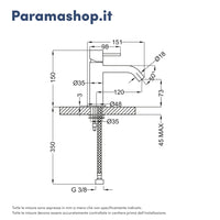 Miscelatore lavabo senza scarico nickel spazzolato | Katharine