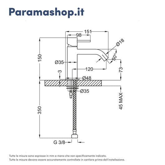 Miscelatore lavabo senza scarico nickel spazzolato | Katharine