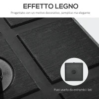 Base per Ombrellone da Giardino 3.5 m con Maniglie, in HDPE e Acciaio, 49x49x36.5 cm, Nero