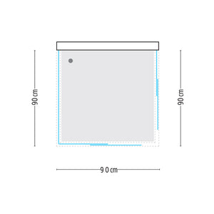 Ogomondo box cabina doccia corner 3 lati cristallo temprato trasparente 90x90x90