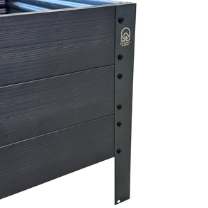 Fioriera rialzata GPPS KLASIKA Woodlook, antracite 150x75x30