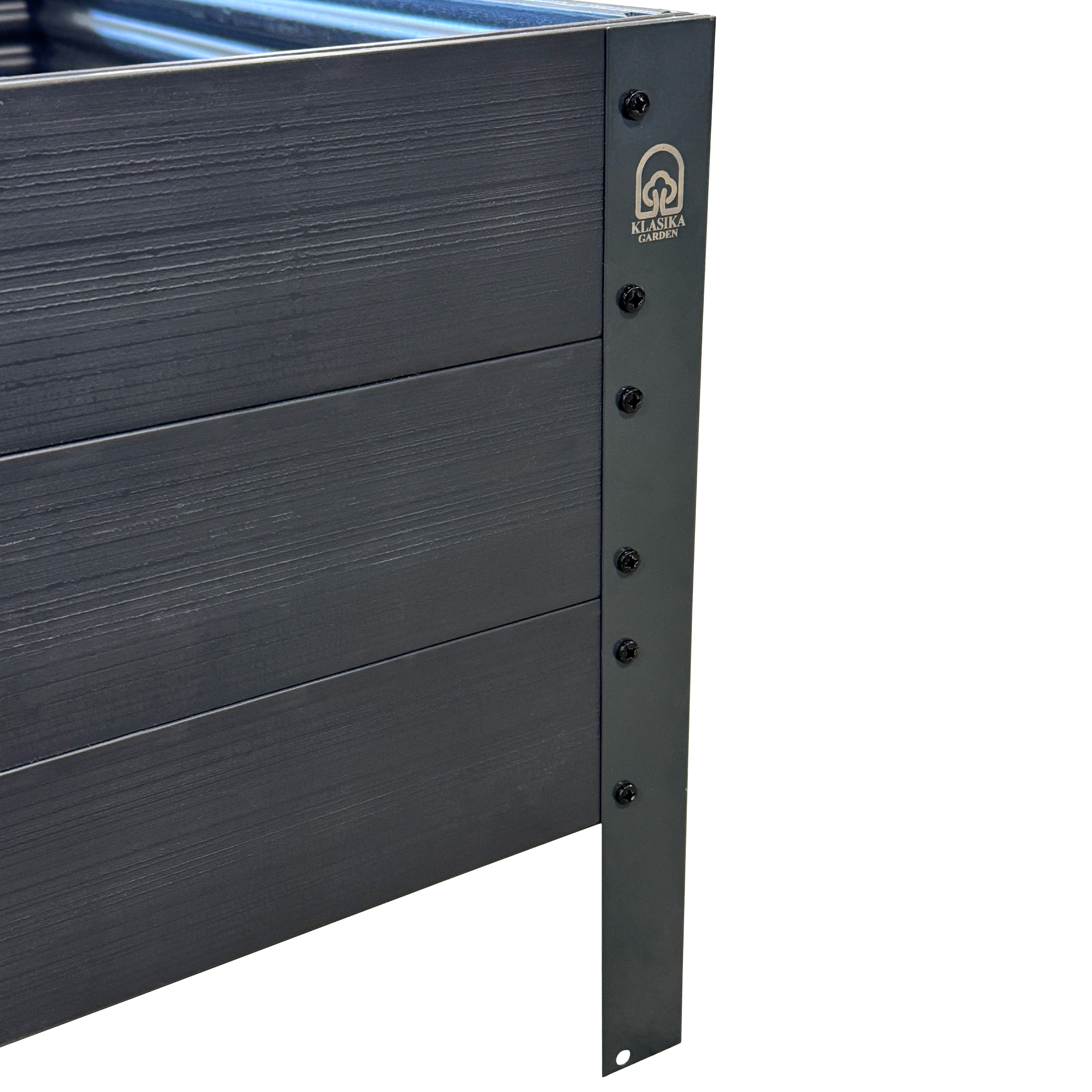 Fioriera rialzata GPPS KLASIKA Woodlook, antracite 150x75x30