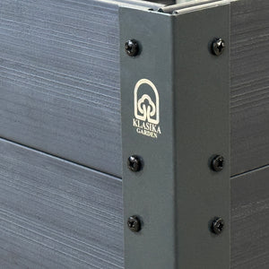 Fioriera rialzata GPPS KLASIKA Woodlook, antracite 150x75x30