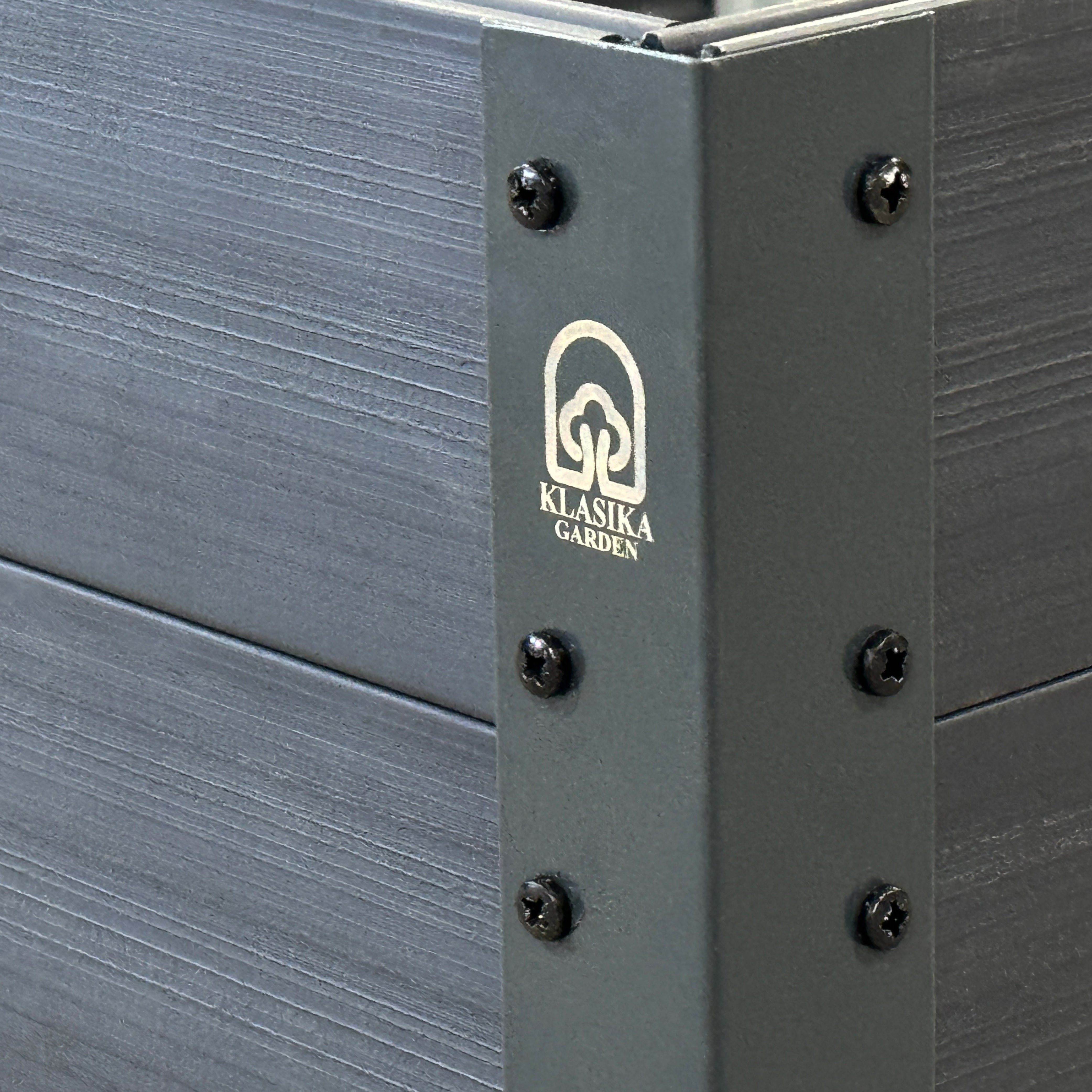 Fioriera rialzata GPPS KLASIKA Woodlook, antracite 150x75x30