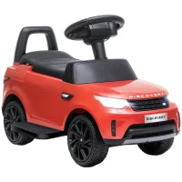 Macchina per Bambini con Licenza Land Rover 6V, Funzionamento Elettrico e a Spinta, Velocità 3km/h, Rosso