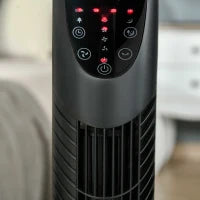 Ventilatore a Colonna con Telecomando fino a 5m, Oscillante 70° con 3 Modalità e 3 Velocità, Timer 7.5h, 40W Nero, Ф18x78.5cm