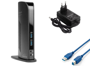 Kensington sd3500v Docking Station USB 3.0 Uscita Video DVI HDMI 4 Porte USB + 2 USB 3.0 Ethernet per Connettivi con Alimentatore e Cavo USB