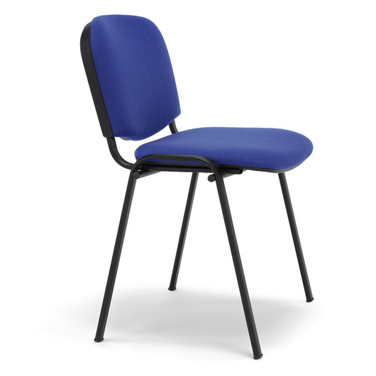 Sedia da Ufficio, Sala d’attesa e Studio Professionale MADE IN ITALY Kenya, struttura robusta in metallo seduta e schienale imbottito, colore Blu