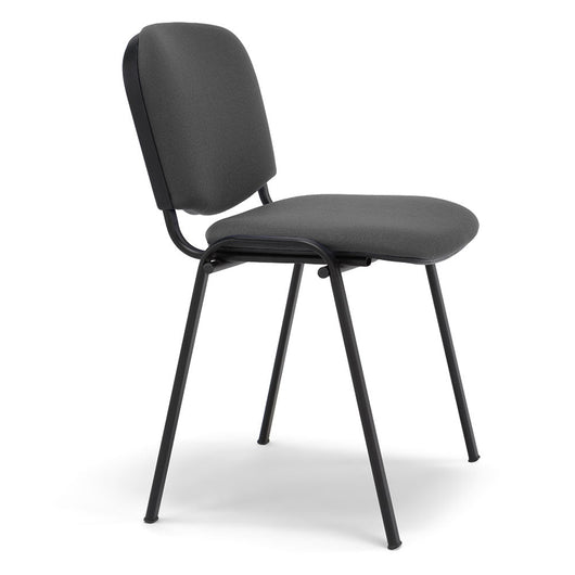 Sedia da Ufficio, Sala d’attesa e Studio Professionale MADE IN ITALY Kenya, struttura robusta in metallo seduta e schienale imbottito, colore Grigio