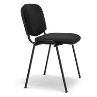 Sedia da Ufficio, Sala d’attesa e Studio Professionale MADE IN ITALY Kenya, struttura robusta in metallo seduta e schienale imbottito, colore Nero