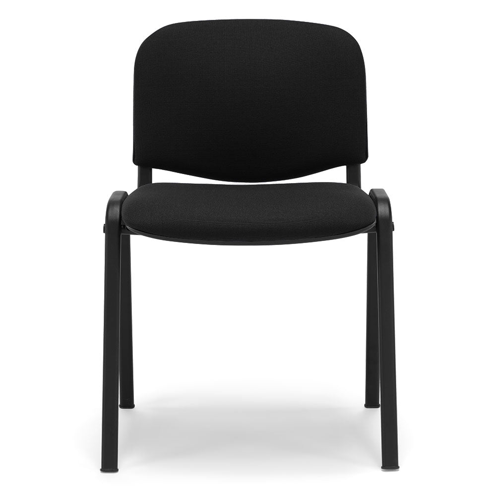 Sedia da Ufficio, Sala d’attesa e Studio Professionale MADE IN ITALY Kenya, struttura robusta in metallo seduta e schienale imbottito, colore Nero