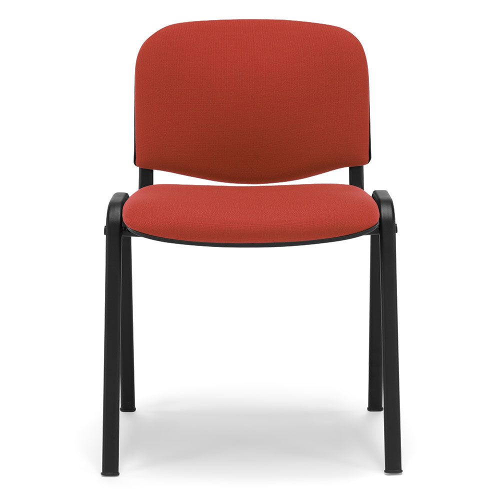 Sedia da Ufficio, Sala d’attesa e Studio Professionale MADE IN ITALY Kenya, struttura robusta in metallo seduta e schienale imbottito, colore Rosso