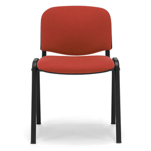 Sedia da Ufficio, Sala d’attesa e Studio Professionale MADE IN ITALY Kenya, struttura robusta in metallo seduta e schienale imbottito, colore Rosso