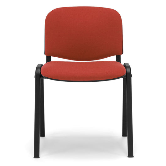 Sedia da Ufficio, Sala d’attesa e Studio Professionale MADE IN ITALY Kenya, struttura robusta in metallo seduta e schienale imbottito, colore Rosso