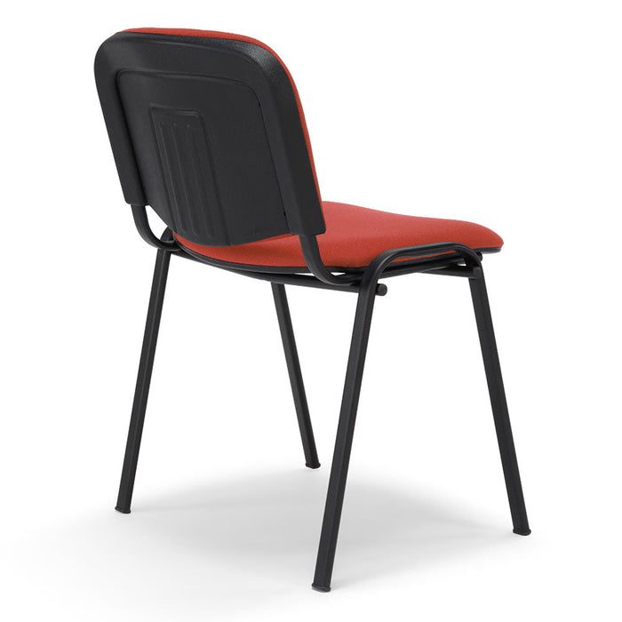 Sedia da Ufficio, Sala d’attesa e Studio Professionale MADE IN ITALY Kenya, struttura robusta in metallo seduta e schienale imbottito, colore Rosso