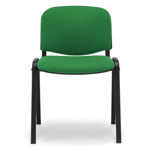 Sedia da Ufficio, Sala d’attesa e Studio Professionale MADE IN ITALY Kenya, struttura robusta in metallo seduta e schienale imbottito, colore Verde