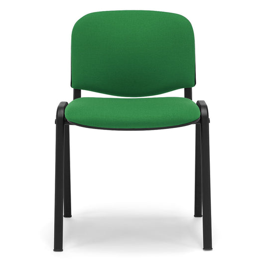 Sedia da Ufficio, Sala d’attesa e Studio Professionale MADE IN ITALY Kenya, struttura robusta in metallo seduta e schienale imbottito, colore Verde