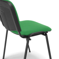 Sedia da Ufficio, Sala d’attesa e Studio Professionale MADE IN ITALY Kenya, struttura robusta in metallo seduta e schienale imbottito, colore Verde