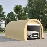 Tenda da Garage Resistente all'Acqua con Protezione UV UPF 30+ e Pareti Laterali Rimovibili, 5 x 3 m, Beige