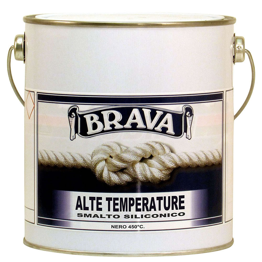 Smalto alta temperatura 400 gradi c colore nero litri 2,5