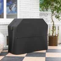 Copertura per Barbecue Impermeabile in Tessuto Oxford 600D UPF30+ e Antivento, 147x61x122 cm, Nero