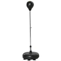 Sacco da Boxe ad Altezza Regolabile, Guanti Inclusi, in PE e Metallo, 45x45x133-151cm, Oro