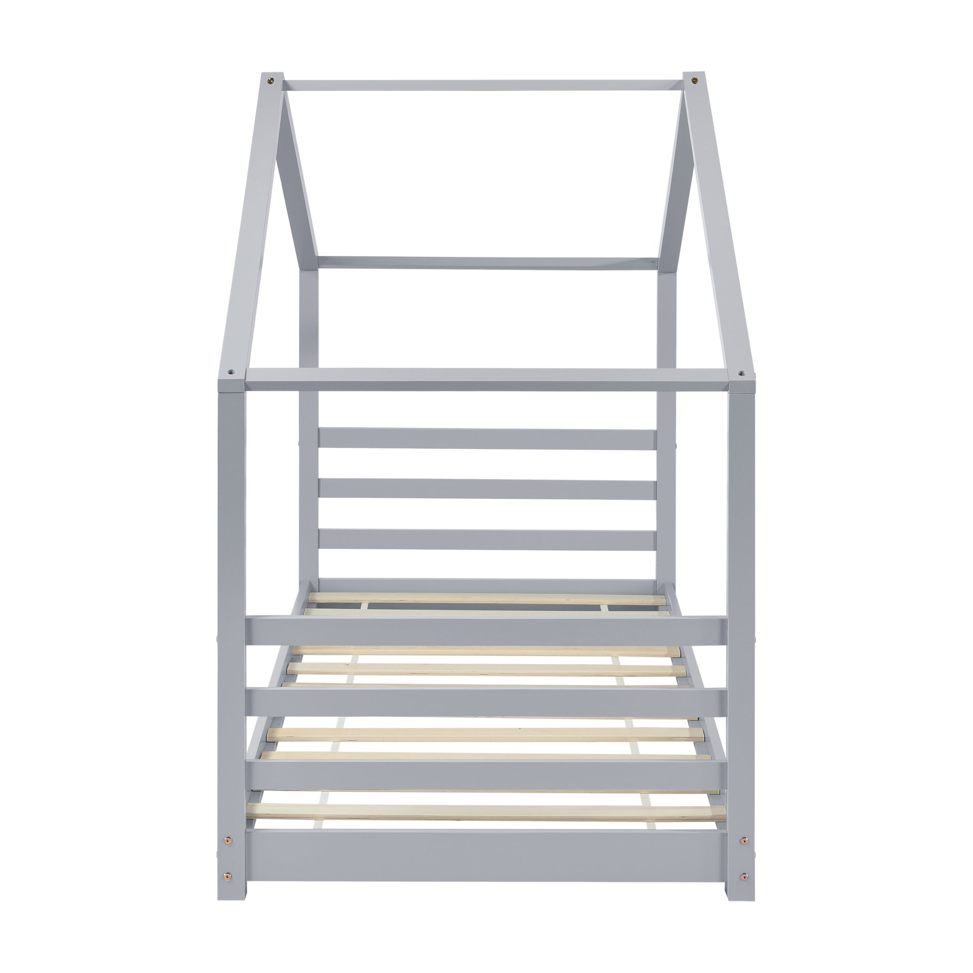 Letto a Casetta per Cameretta Vardø 90x200 cm Legno - Grigio [en.casa]