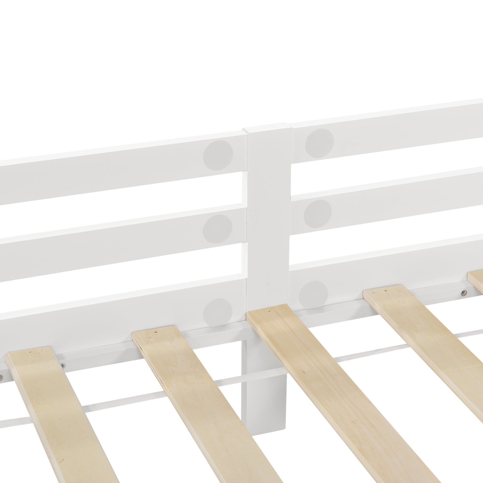 Letto per Cameretta Nuuk in Legno di Pino con Barre Protettive 90x200 cm Bianco [en.casa]