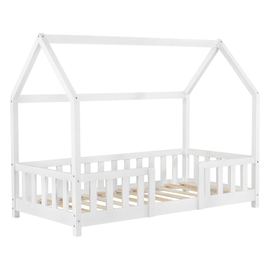 Letto per Cameretta Sisimiut a Forma di Casetta 80x160 cm Bianco [en.casa]