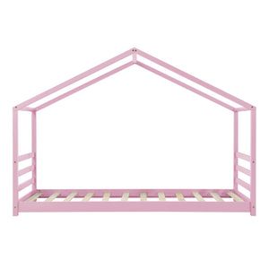 Letto a Casetta per Cameretta Vardø 90x200 cm Legno - Rosa [en.casa]