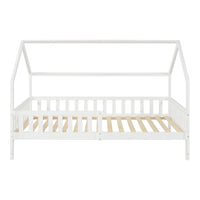 Letto Casetta per Cameretta Ydre 120x200 cm Bianco [en.casa]