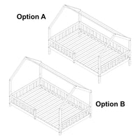 Letto Casetta per Cameretta Ydre 120x200 cm Bianco [en.casa]