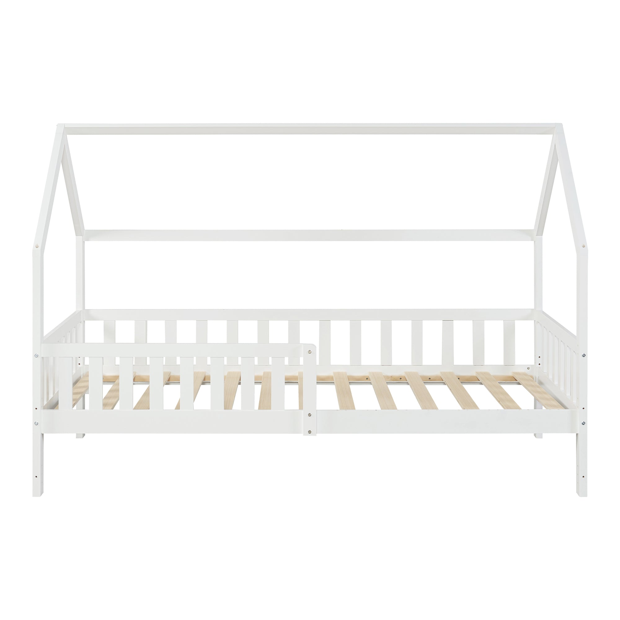 Letto Casetta per Cameretta Ydre 90x200 cm Bianco [en.casa]