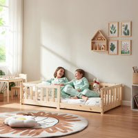 Letto per Cameretta Tanna in Legno di Pino 80x160 cm - Naturale [en.casa]