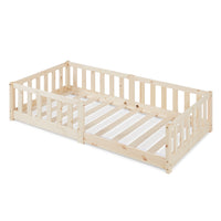 Letto per Cameretta Tanna in Legno di Pino 80x160 cm - Naturale [en.casa]