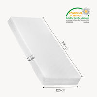 Letto Montessori per Cameretta Tanna in Legno di Pino con Materasso a Schiuma Fredda 120 x 200 cm - Naturale [en.casa]