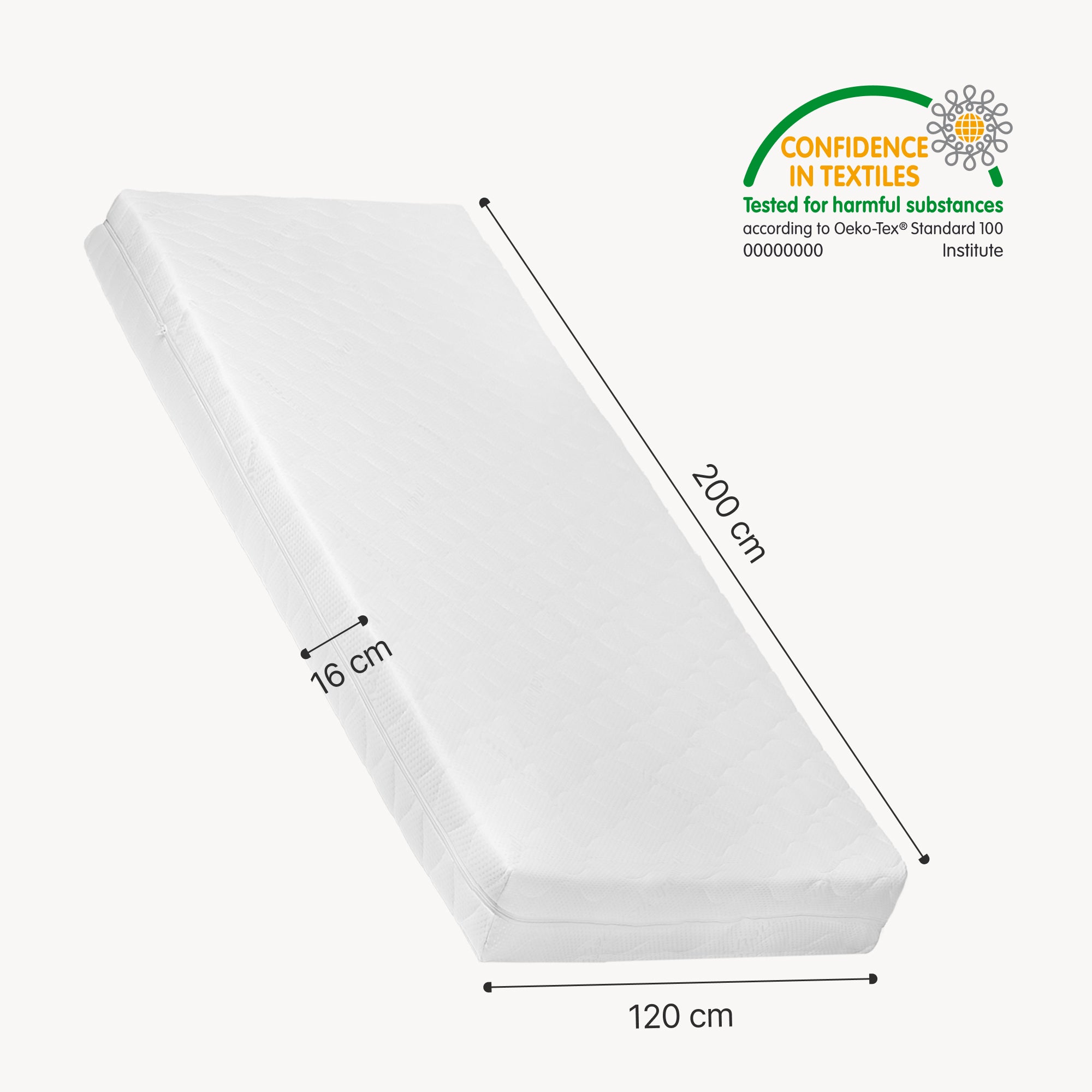 Letto Montessori per Cameretta Tanna in Legno di Pino con Materasso a Schiuma Fredda 120 x 200 cm - Naturale [en.casa]