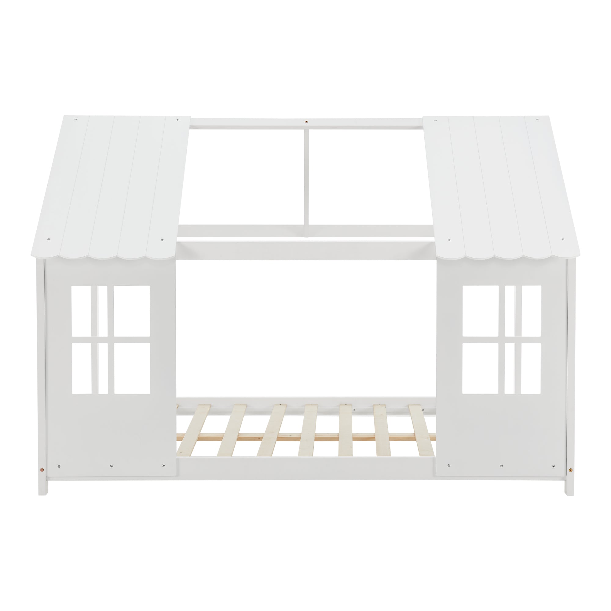 Letto Tostedt per Cameretta a Forma di Casetta con Materasso 120 x 200 Bianco [en.casa]