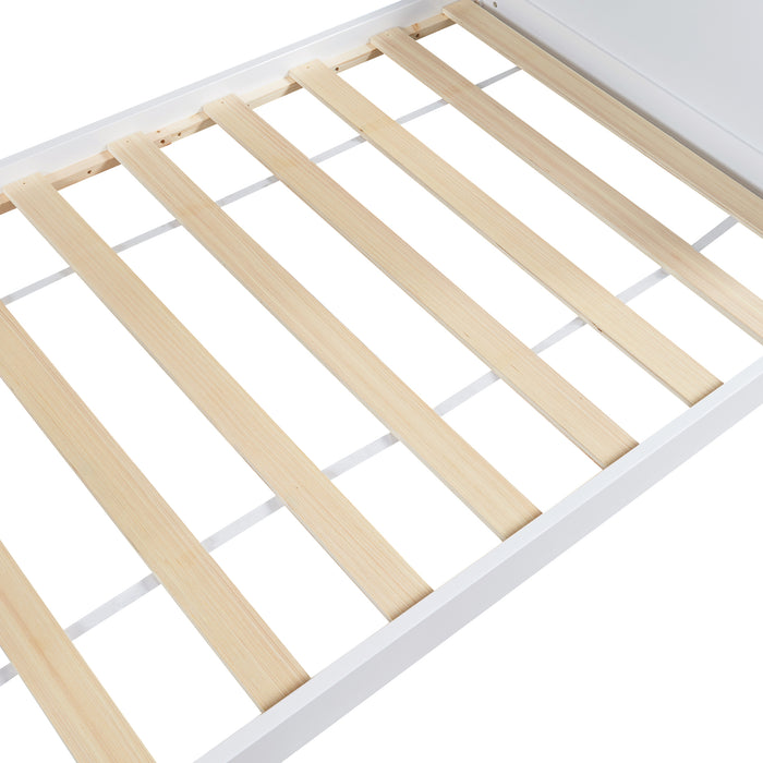 Letto per Cameretta Simo a Forma di Casetta 90 x 200 cm - Bianco [en.casa]