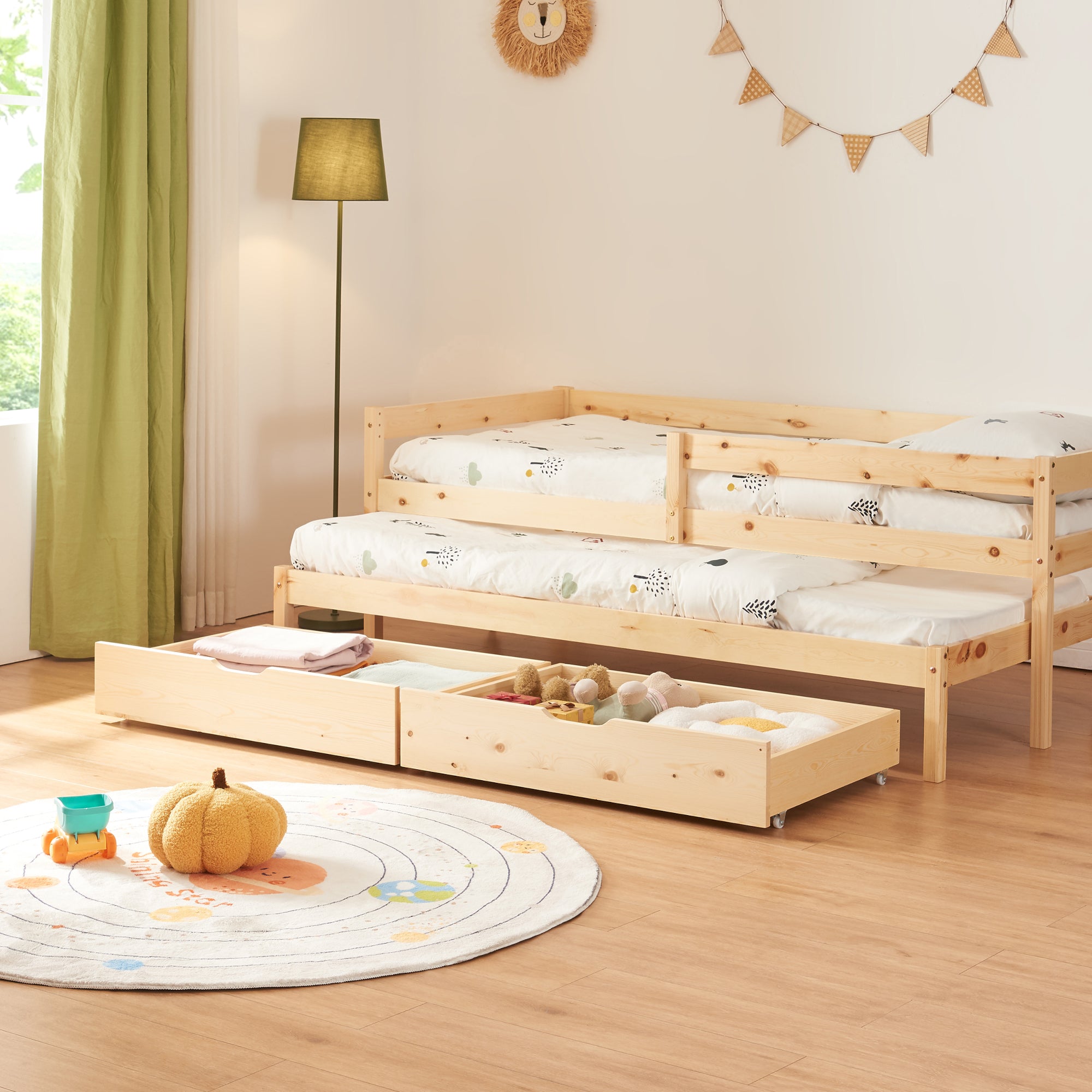 Letto per Cameretta Sonkajärvi a 2 Posti Letto + 1 Materasso da 90 x 200 cm [en.casa]