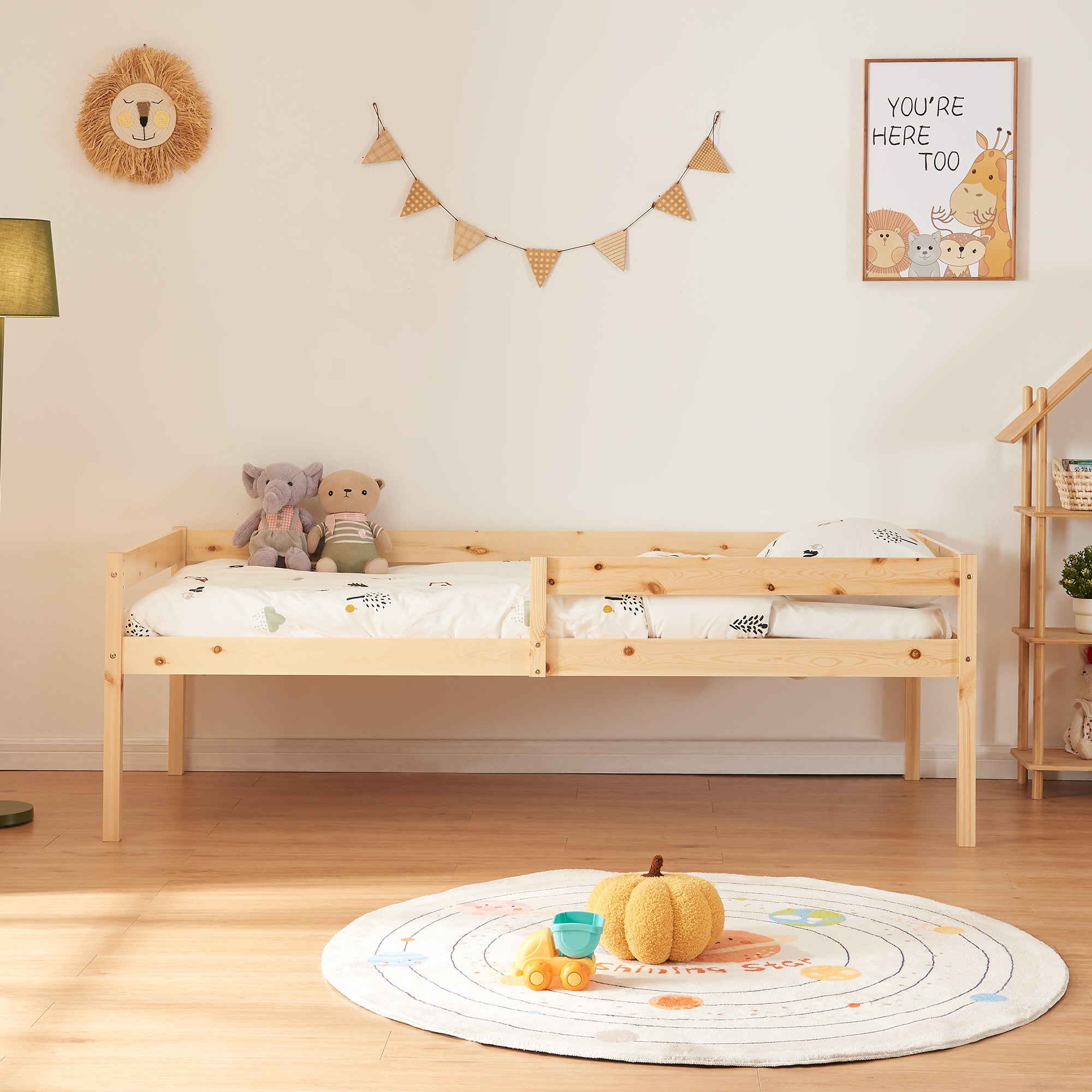 Letto per Cameretta Sonkajärvi a 2 Posti Letto + 1 Materasso da 90 x 200 cm [en.casa]