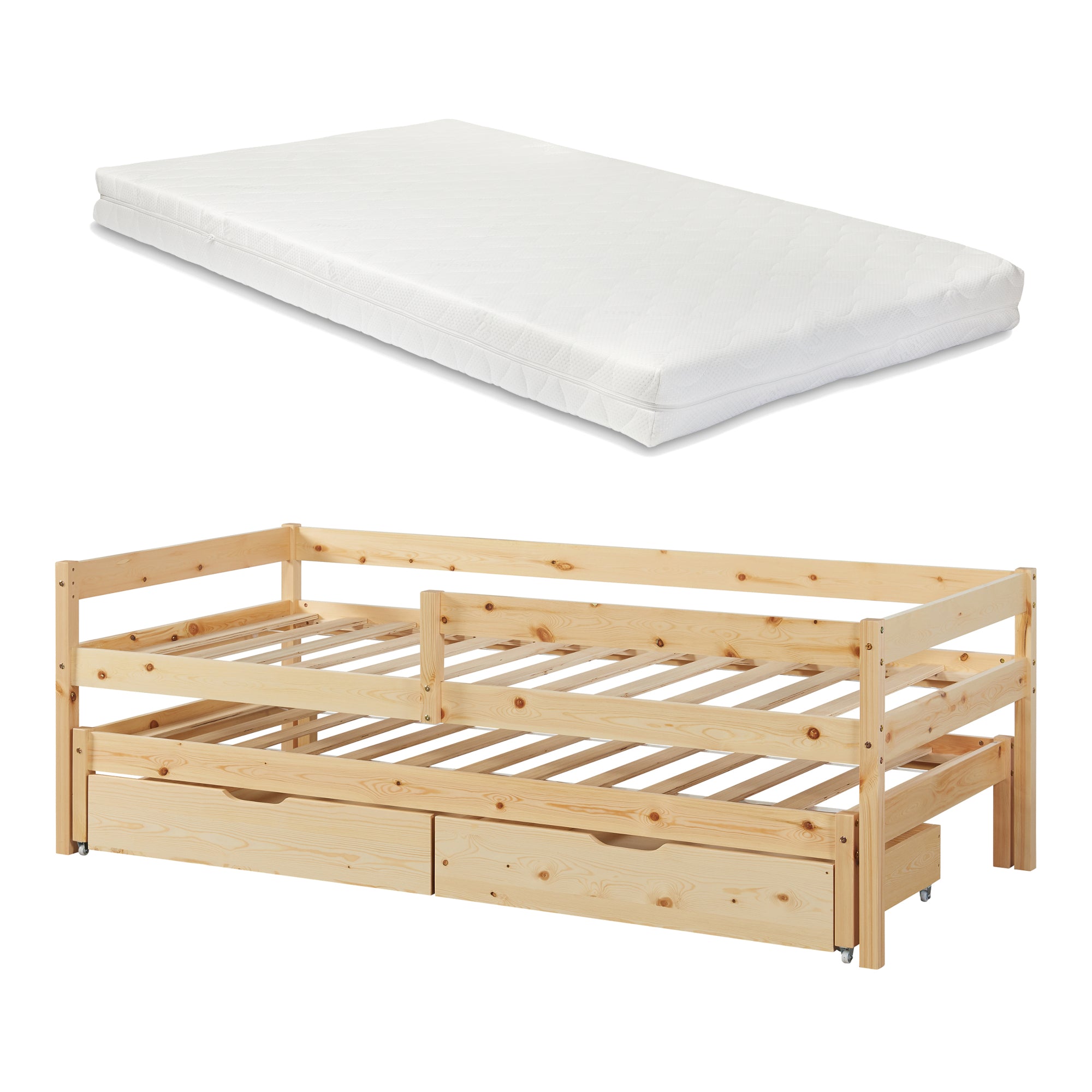 Letto per Cameretta Sonkajärvi a 2 Posti Letto + 1 Materasso da 90 x 200 cm [en.casa]