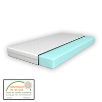 Letto a Capanna Helsingborg con Sponde e Materasso 70 x 140 cm Legno Naturale [en.casa]