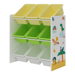 Scaffale 'Muxía' per Cameretta Contenitori a Scaletta - Disegno Dinosauro [en.casa]